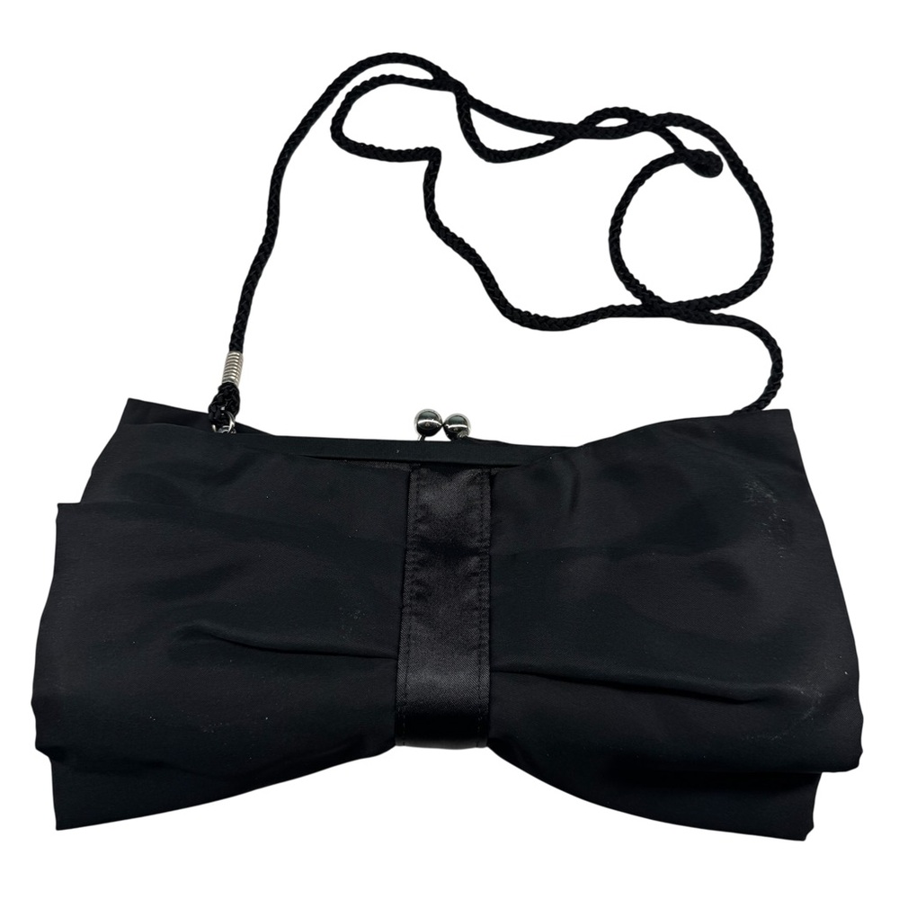 Kate Landry Black Bow Clutch